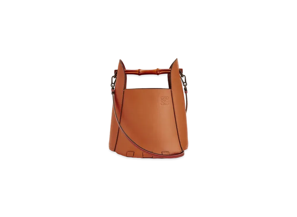 LOEWE Bamboo Bucket Bag In Calfskin "Tan"