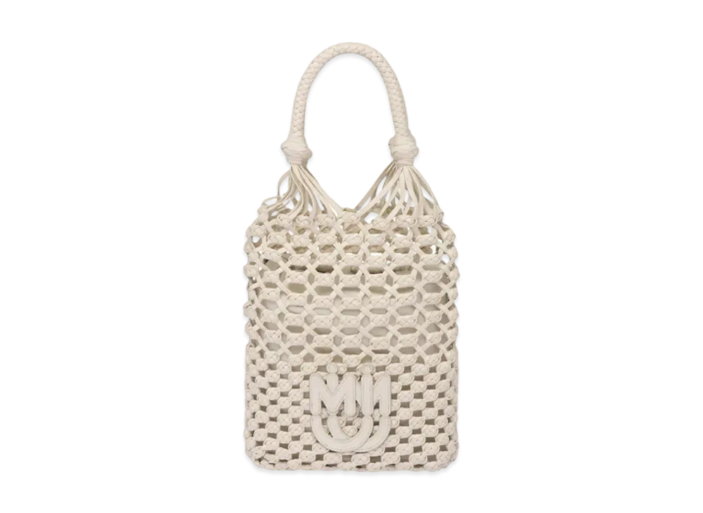MIU MIU Mclame x Nappa Leather Handbag "White"
