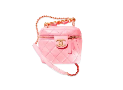 CHANEL Small Vanity Case Calfskin "Coral Pink"