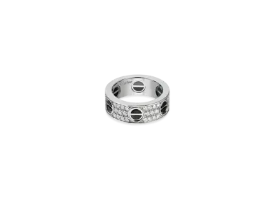 Cartier Love Ring, Diamond-Paved, Ceramic