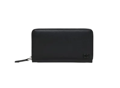 Valentino V Logo Signature Wallet "Black"