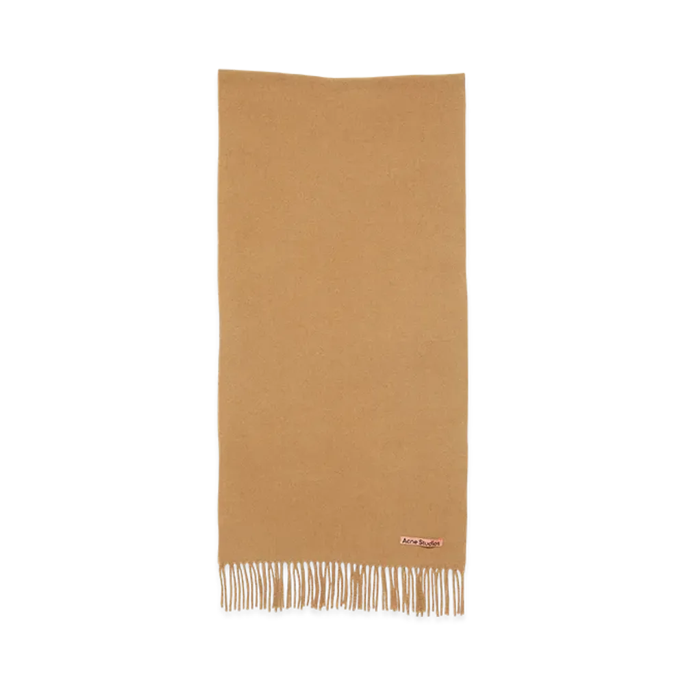Acne Studios Cashmere Fringe Scarf - Narrow "Antique Gold"