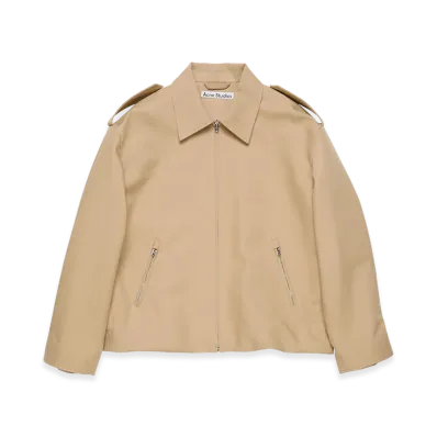 Acne Studios Cotton Satin Jacket "Beige"