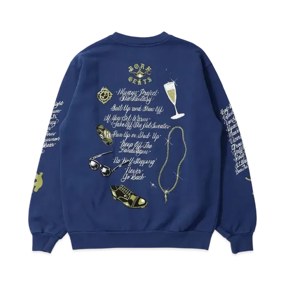 UNION x Born x Raised Gents Of Desire Rules Crewneck "Cobalt"