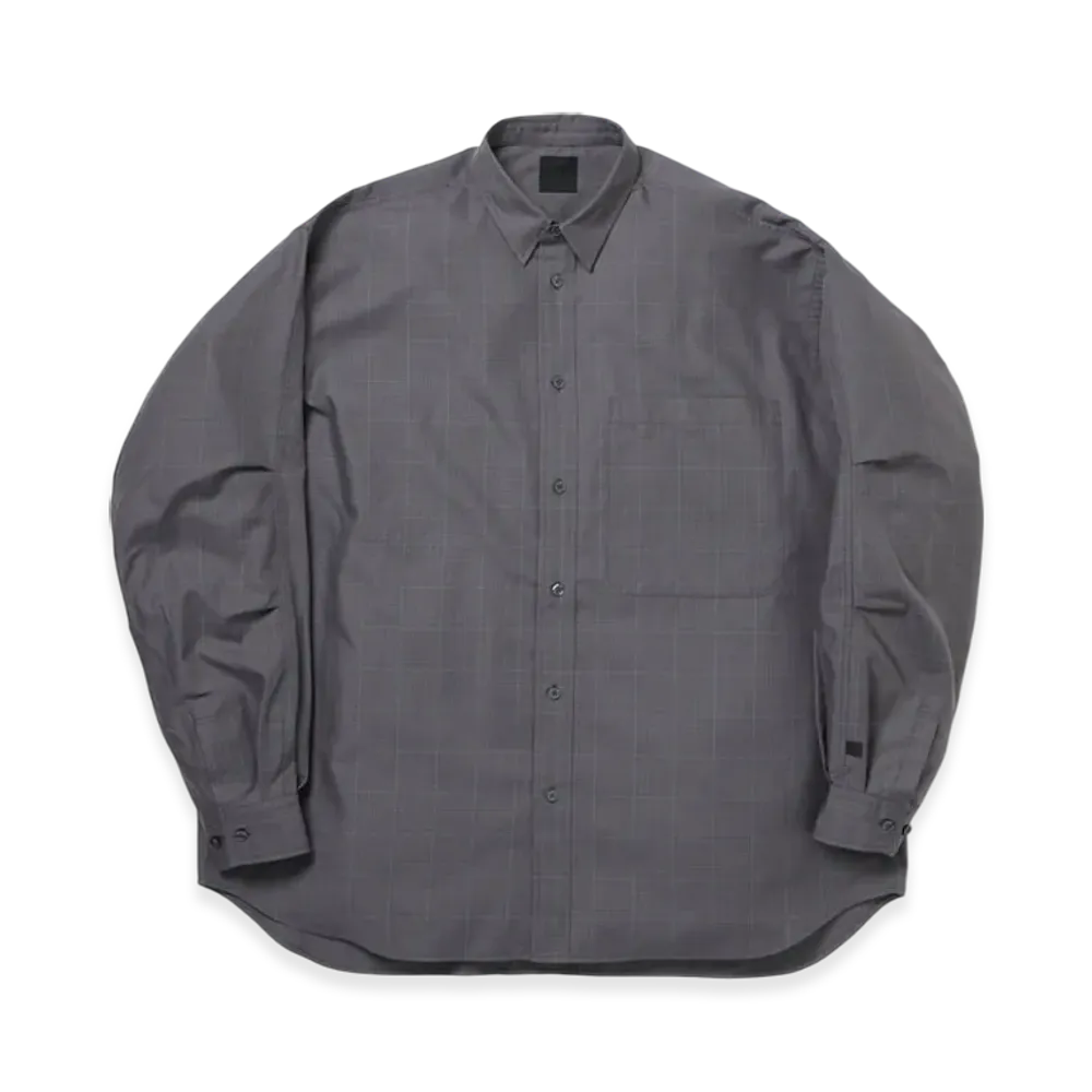 DAIWA PIER39 W's Tech Regular Collar Shirt L/S Glen Check "Gray"