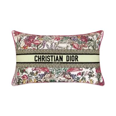 Dior Rectangular Pillow Cotton Embroidered with Dior Cabinet de la Mer Motif "Multicolor"