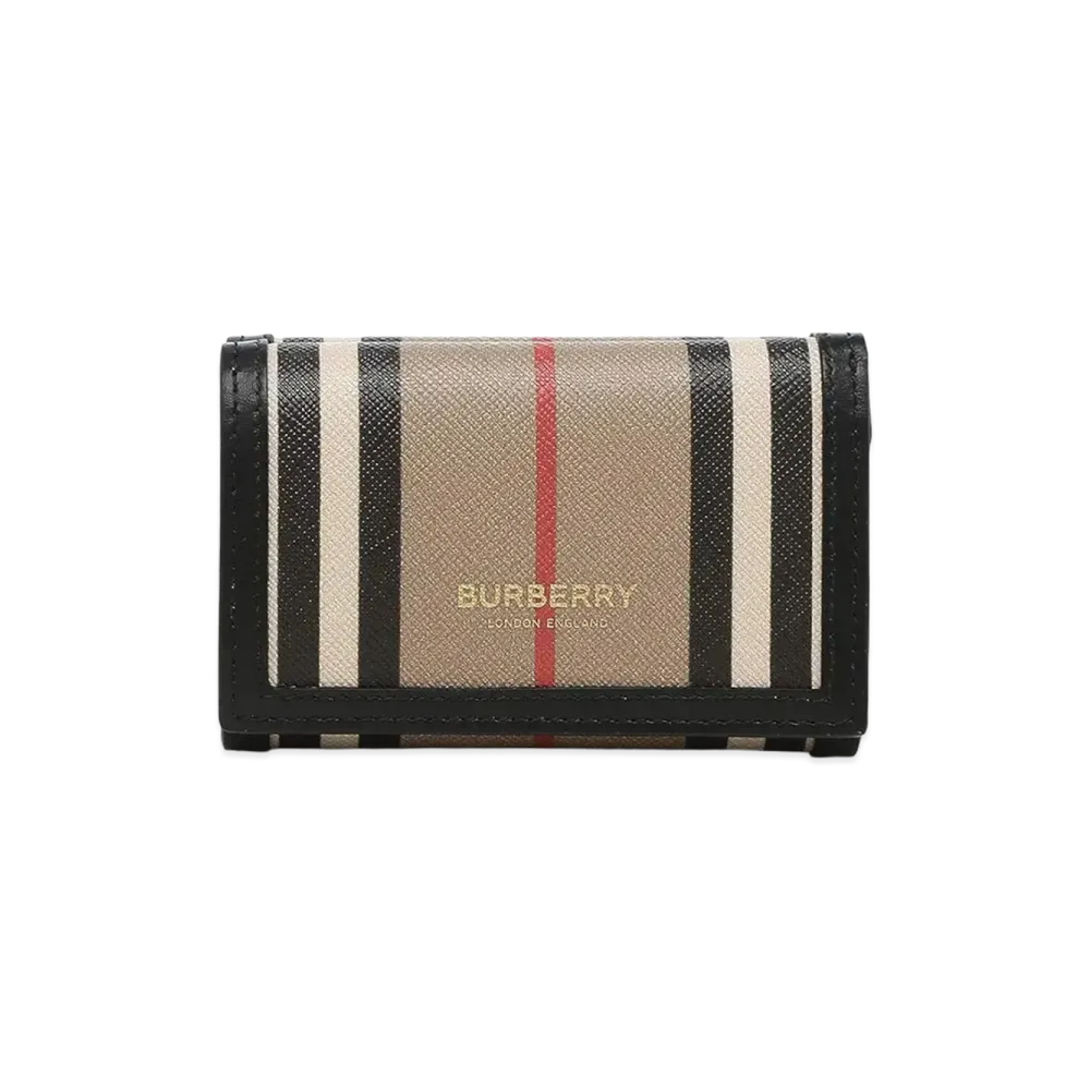 Burberry Icon Stripe Mini Wallet "Beige"