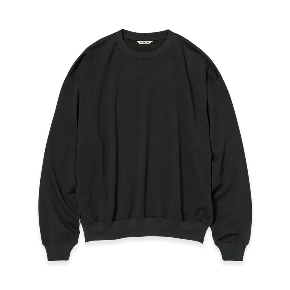 AURALEE Super High Gauge Sweat P/O "Ink Black"