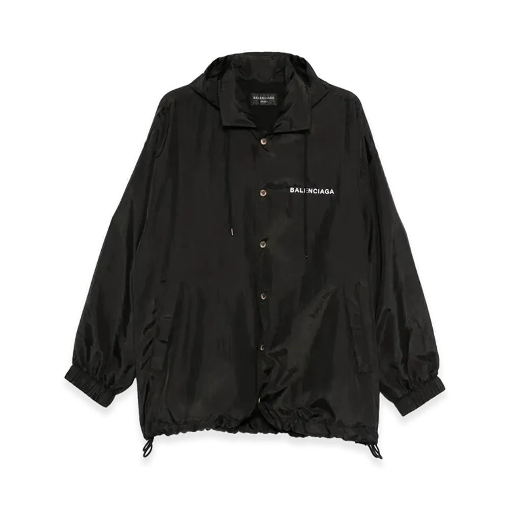 BALENCIAGA Windbreaker Jacket with Logo "Black"