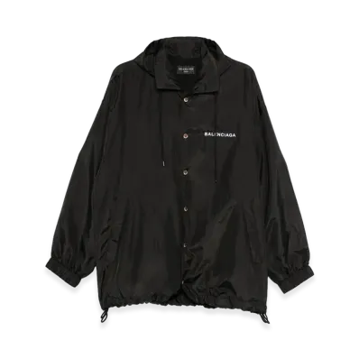 BALENCIAGA Windbreaker Jacket with Logo "Black"