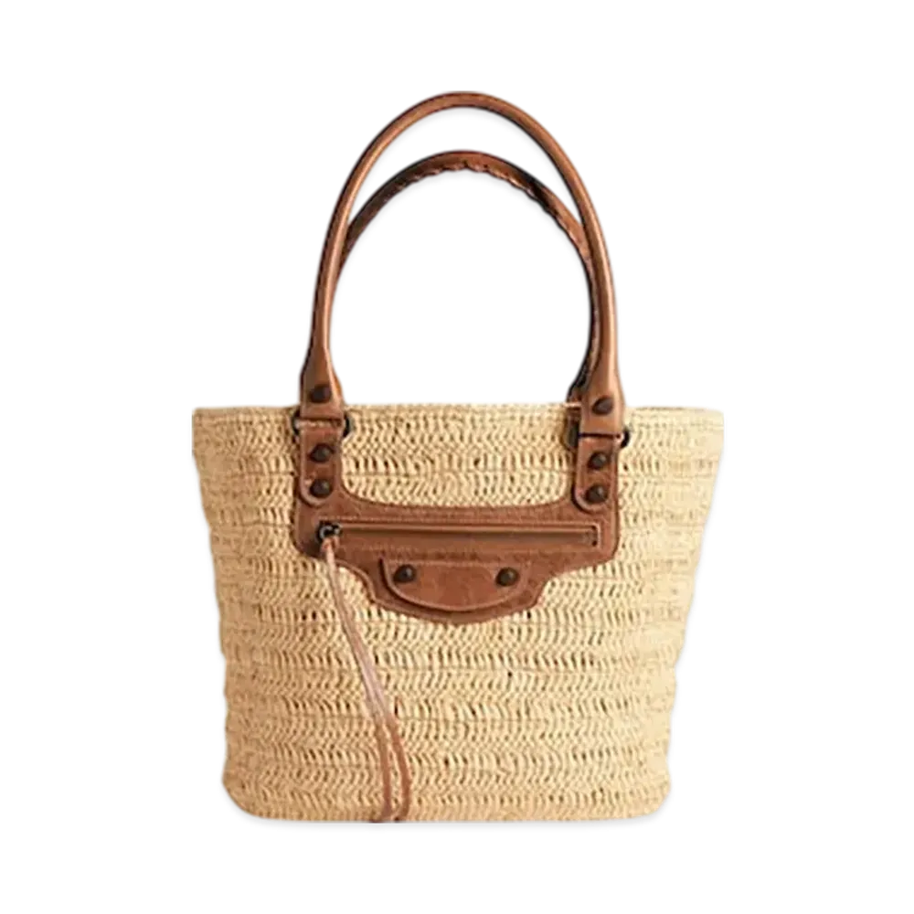 BALENCIAGA Le City Small Basket "Natural/Camel"