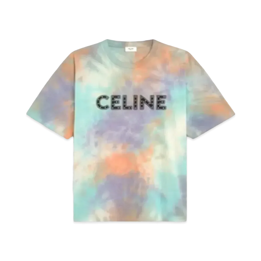 CELINE Celine Loose T-Shirt With Studs / Cotton "Multicolor"