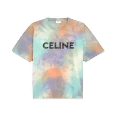 CELINE Celine Loose T-Shirt With Studs / Cotton "Multicolor"