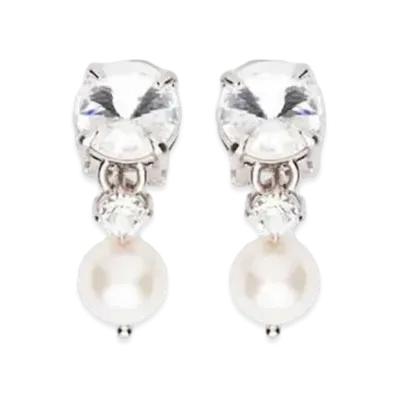 MIU MIU Earrings "Cream White/Crystal"