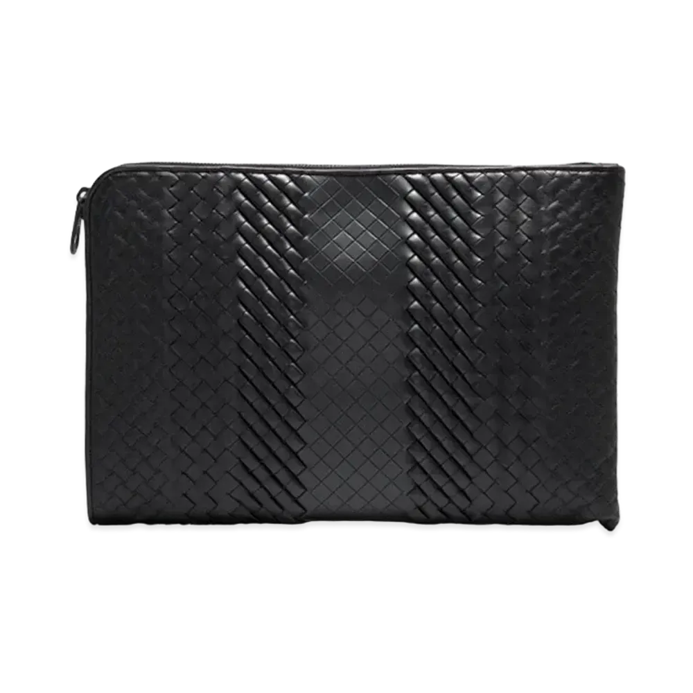 Bottega Veneta Intrecciato Clutch Bag "Black"