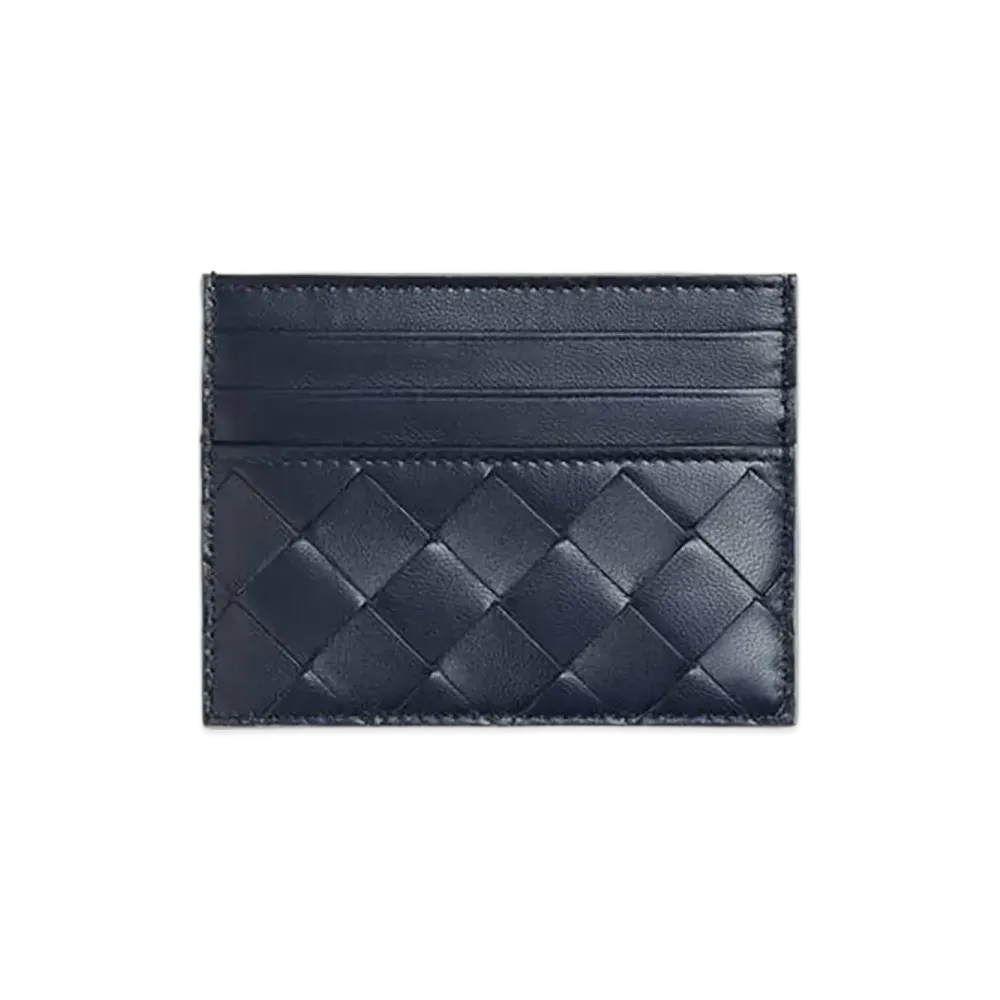 Bottega Veneta Intrecciato Credit Card Case "Sterling/Space"