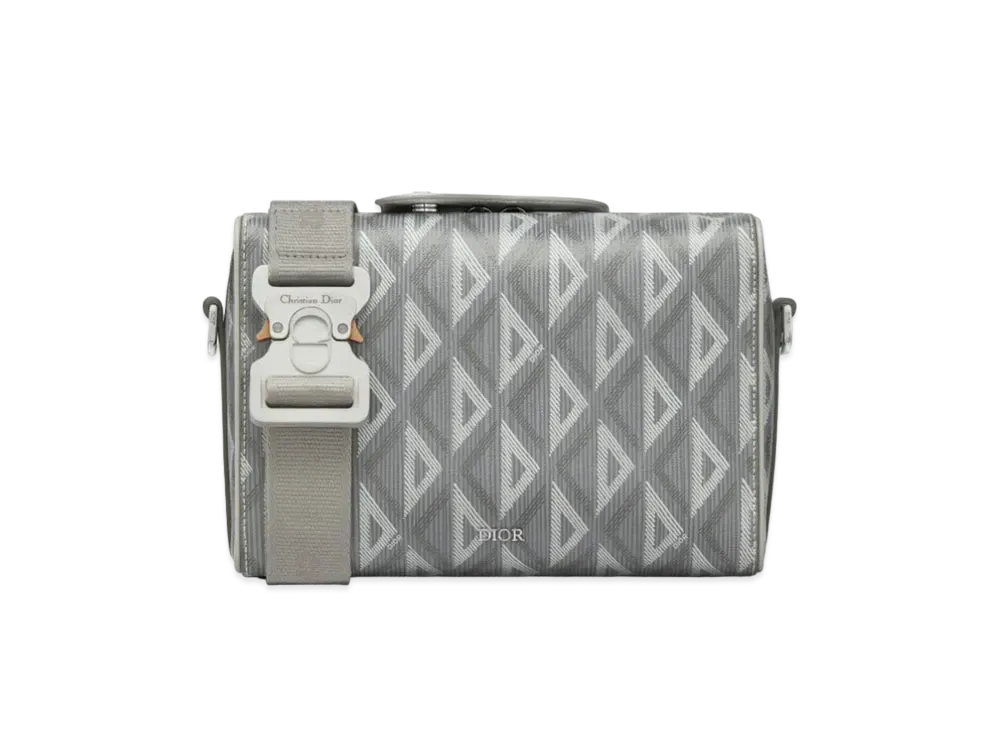 Dior Dior Lingot Messenger Bag CD Diamond Canvas & Smooth Calfskin "Gray"