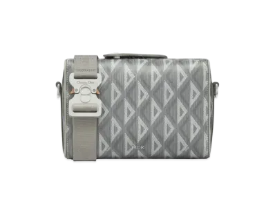 Dior Dior Lingot Messenger Bag CD Diamond Canvas & Smooth Calfskin "Gray"