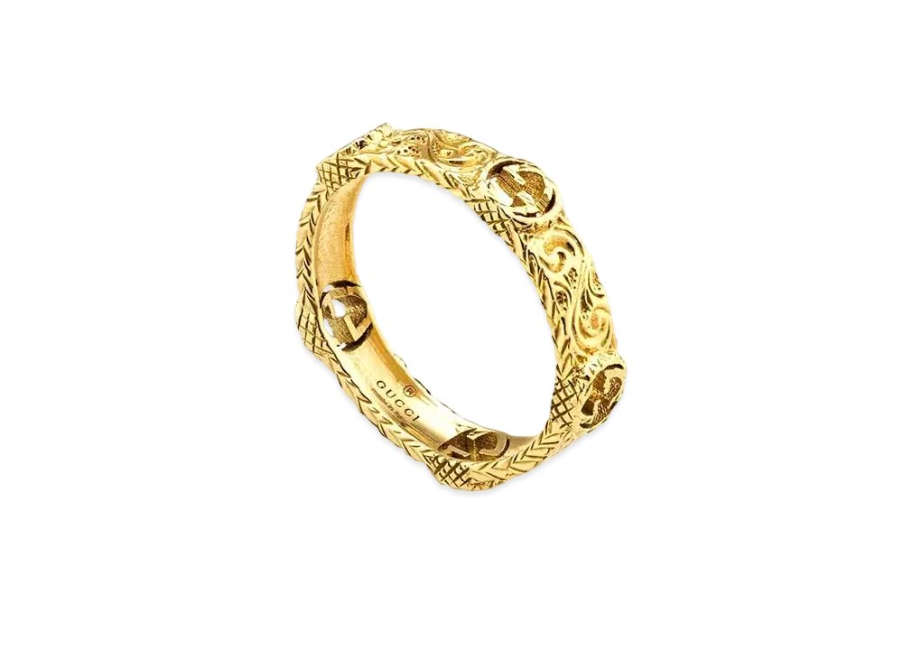 GUCCI Interlocking G Yellow Gold Ring