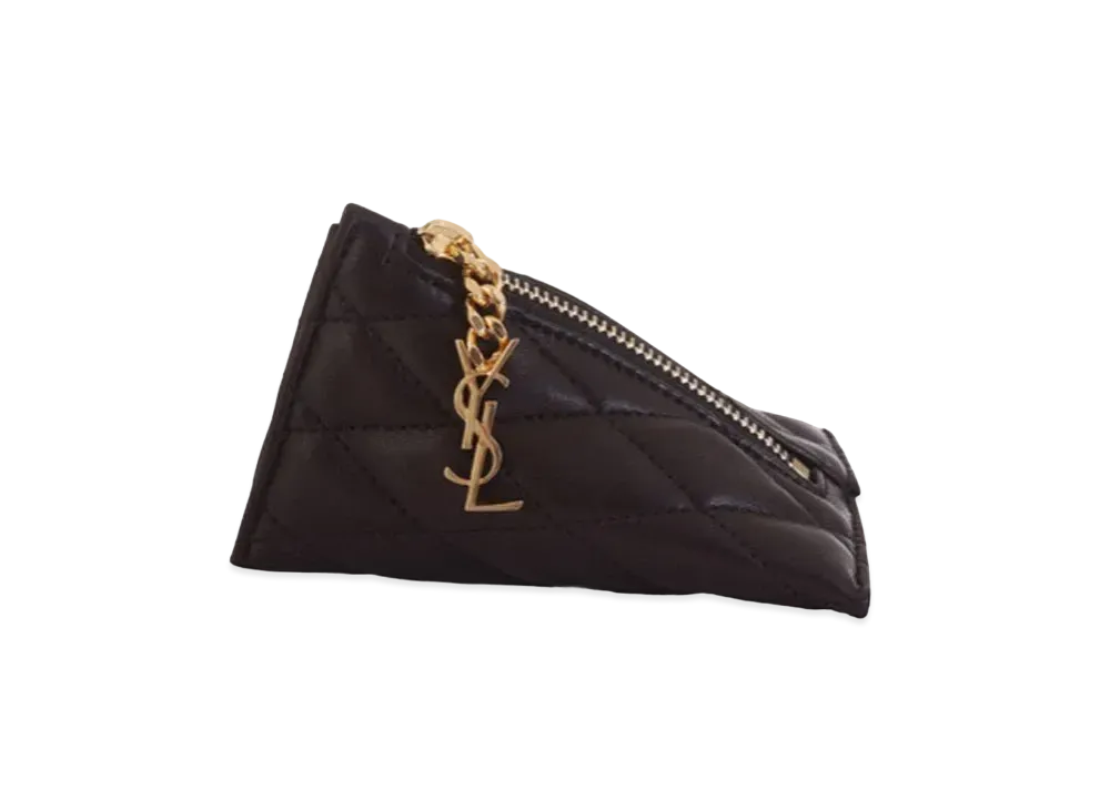 SAINT LAURENT Berlingo Charm In Quilted Lambskin "Black"