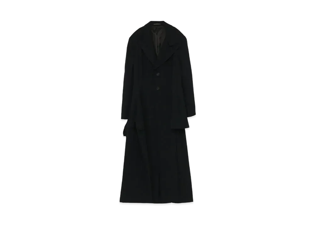 Yohji Yamamoto VINTAGE CHINO PEAKED ASYMMETRY C "Black"