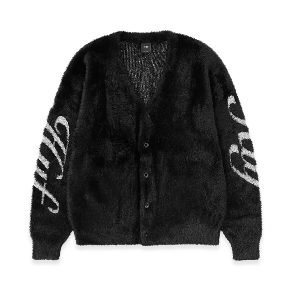 HUF WINTER 25 The Crown Cardigan "Black"