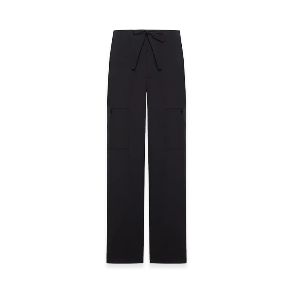 Jil Sander Cotton Poplin Cargo Pants "Black"