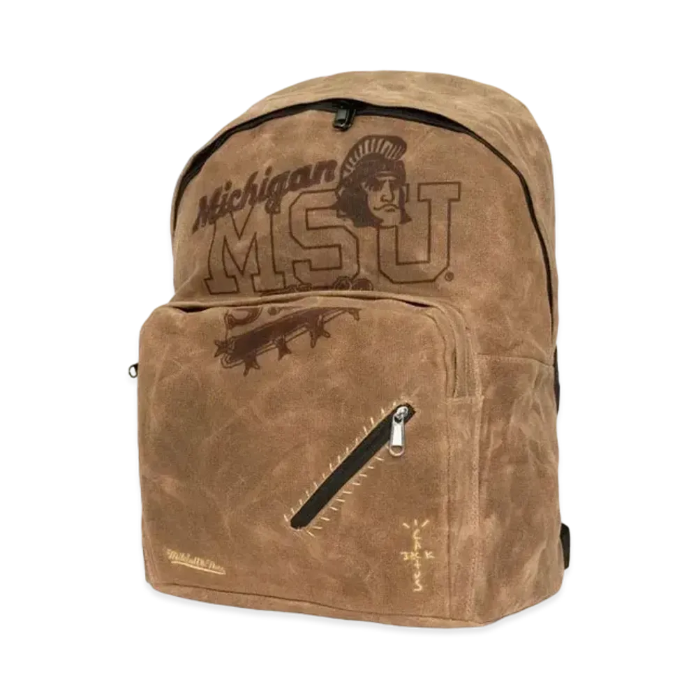 Travis Scott x M&N x Michigan State University Backpack "Beige"
