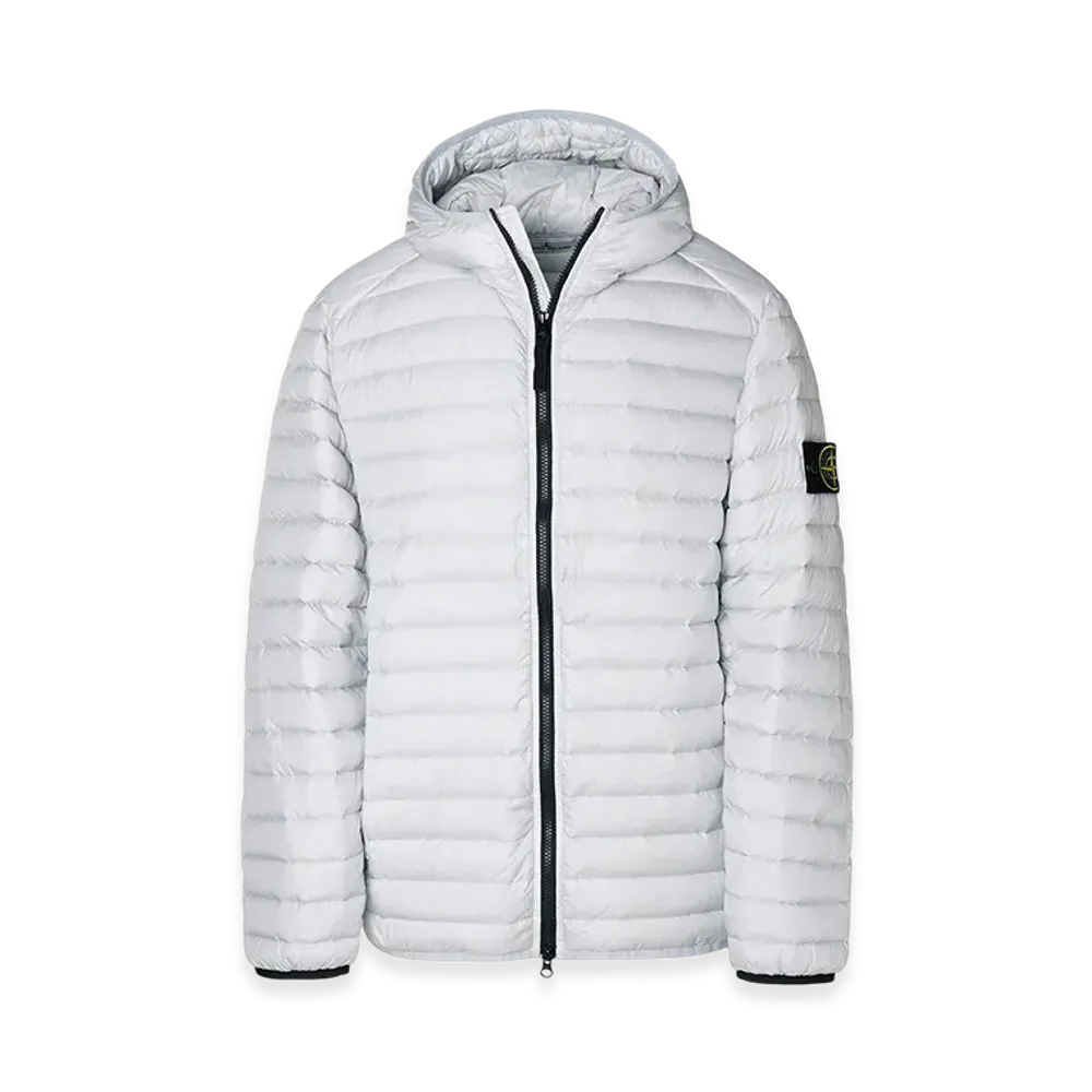 Stone Island Down Jacket 40324 Loom Woven Chambers Nylon Down Packable "Pearlgray"