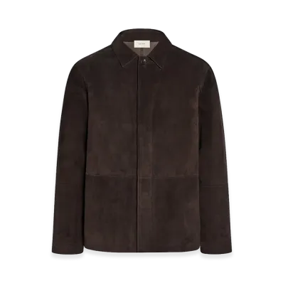 The Row Ulrich Suede Jacket "Chestnut Brown"