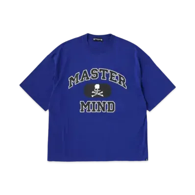 mastermind JAPAN Boxy College Tee "Navy"