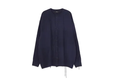 Yohji Yamamoto Y's COTTON ACRYLIC PATCHWORK BIG CARDIGAN "Indigo"