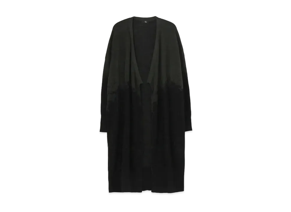 Yohji Yamamoto Y's COTTON LINEN PLATING COMBI LONG CARDIGAN "Grey"