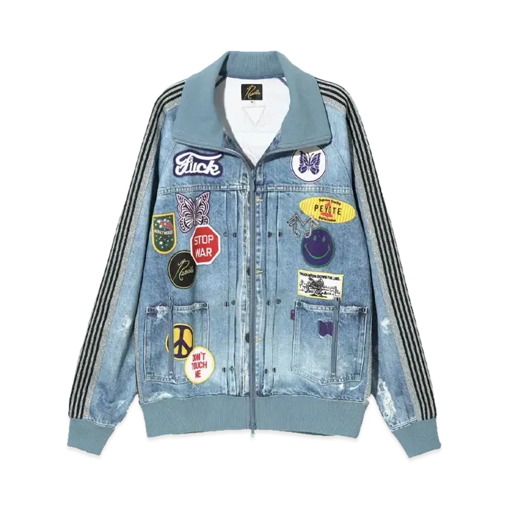 Needles x Midnight Studios Track Jacket Poly Smooth / Trompe-L’Oeil / Lame "Blue"