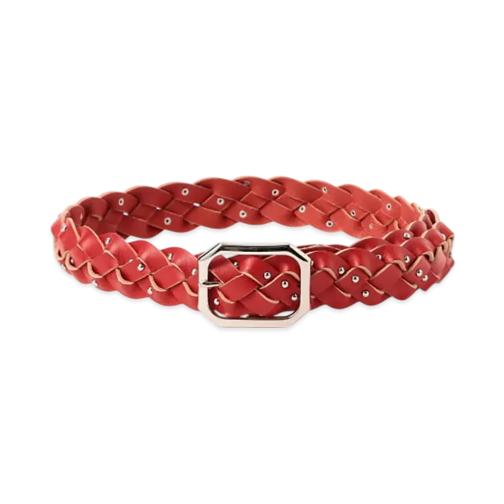 BEAMS FUTURE ARCHIVE Studs Mesh Belt l "Red"