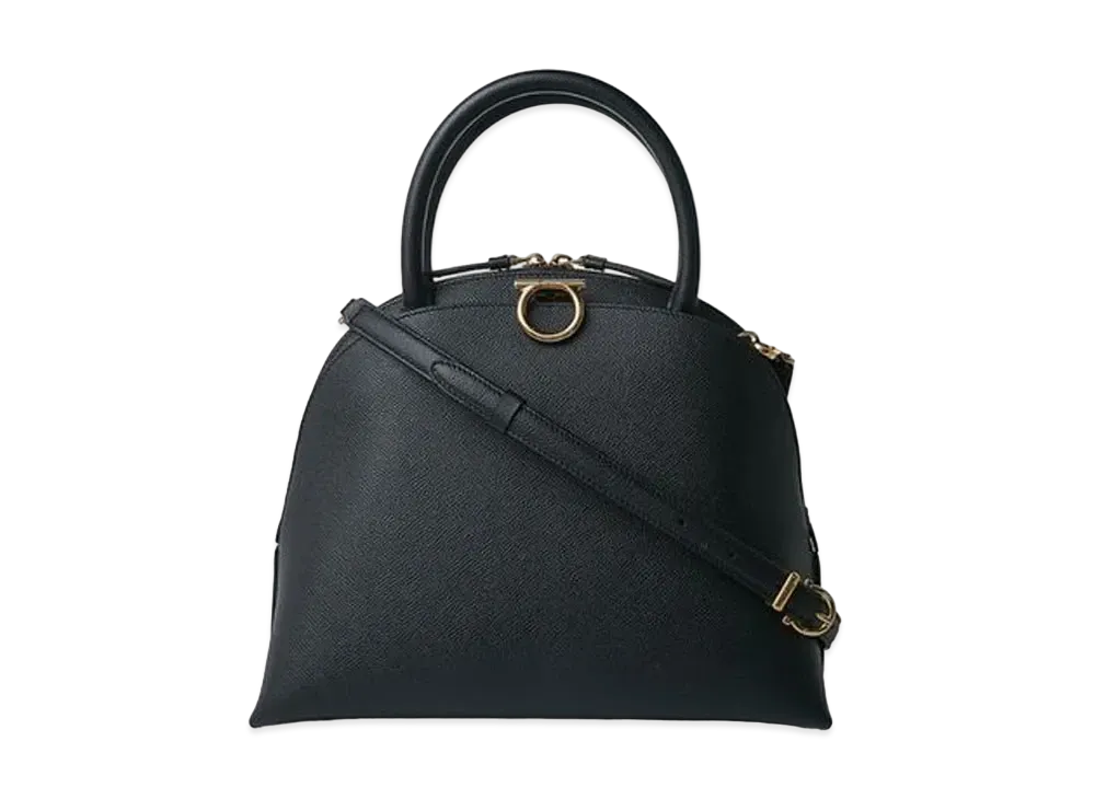 Salvatore Ferragamo Gancini Handbag "Black/Pink"