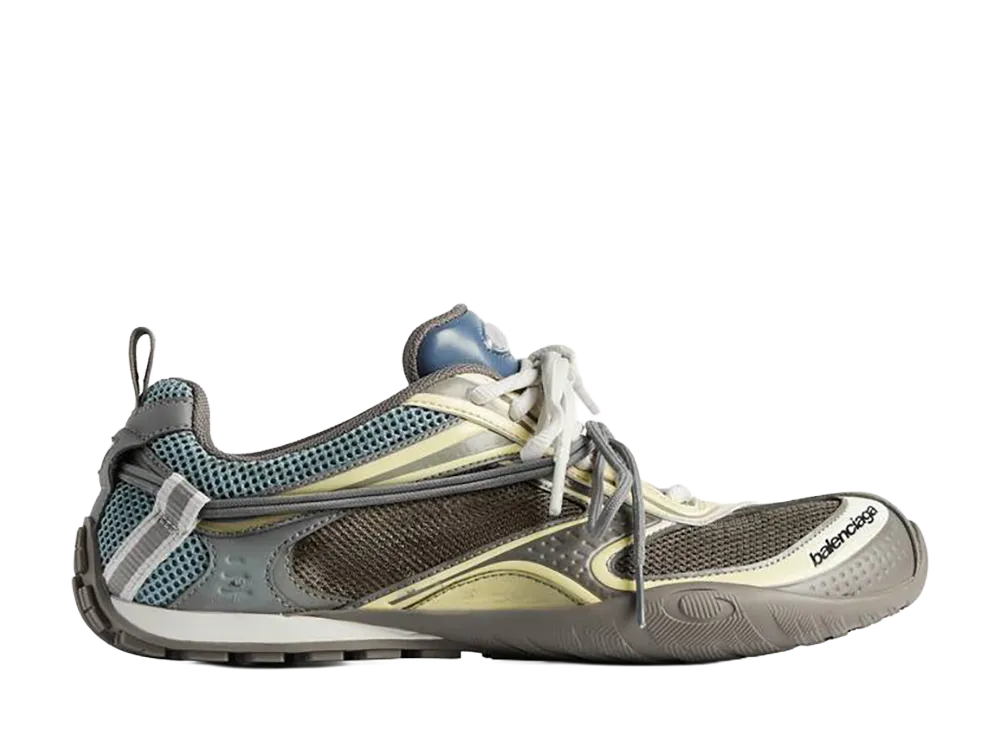 BALENCIAGA Radar Gradient Lines Sneakers "Brown/Blue/Yellow/Grey"
