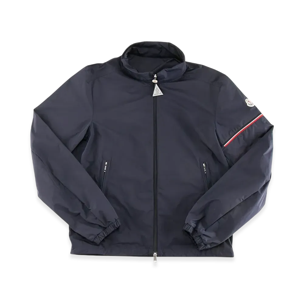Moncler Men's Water-Repellent Front Zip Nylon Sleeve Line Ruinette "Navy"
