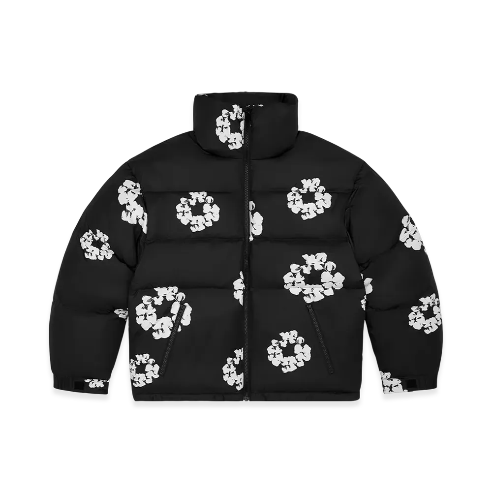 DENIM TEARS Cotton Wreath Puffer Jacket "Black"