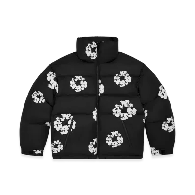 DENIM TEARS Cotton Wreath Puffer Jacket "Black"