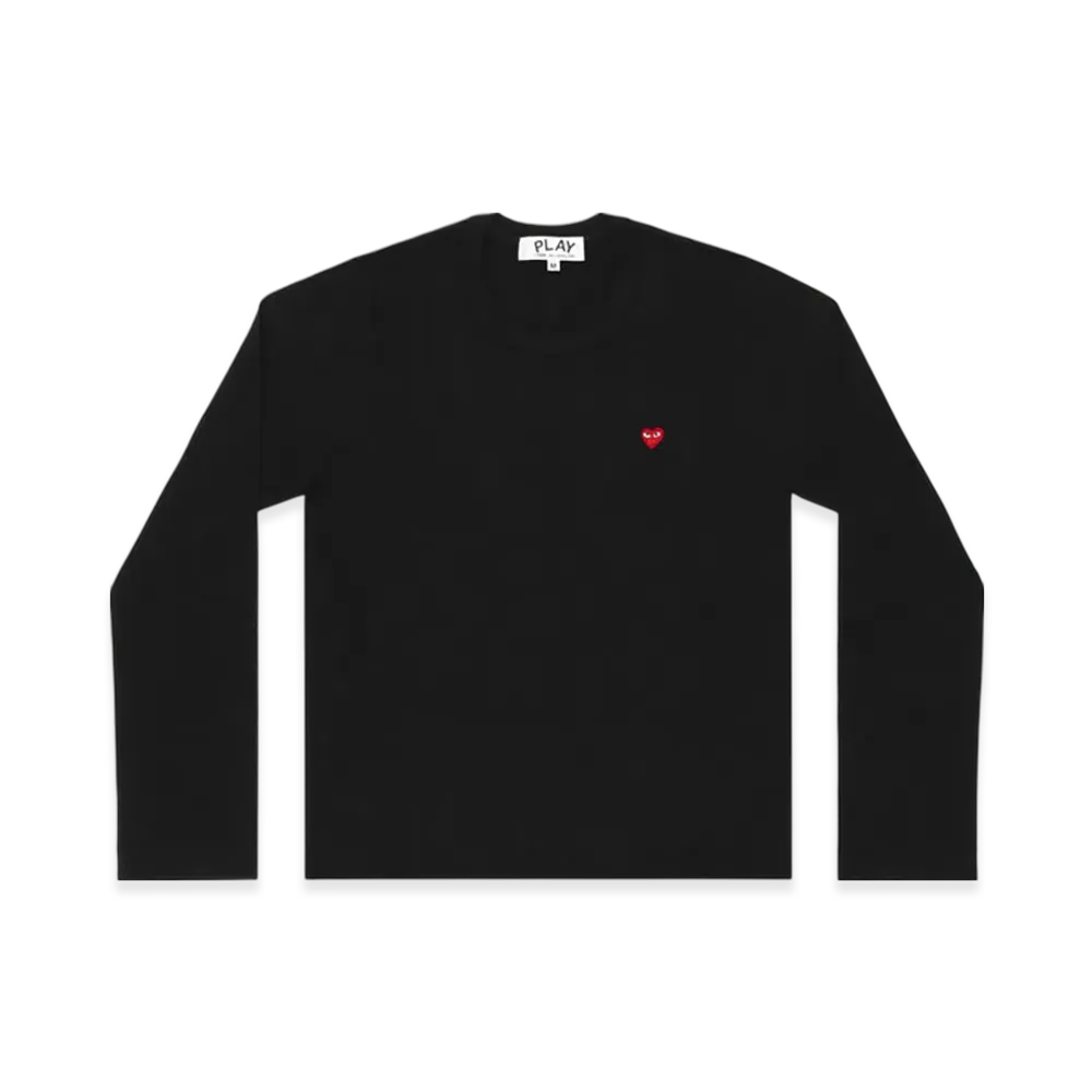 PLAY COMME des GARCONS T-Shirt With Small Red Heart Mens "Black"