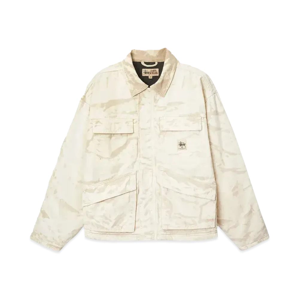 Stussy Shop Jacket Spray Dye Canvas "Khaki"