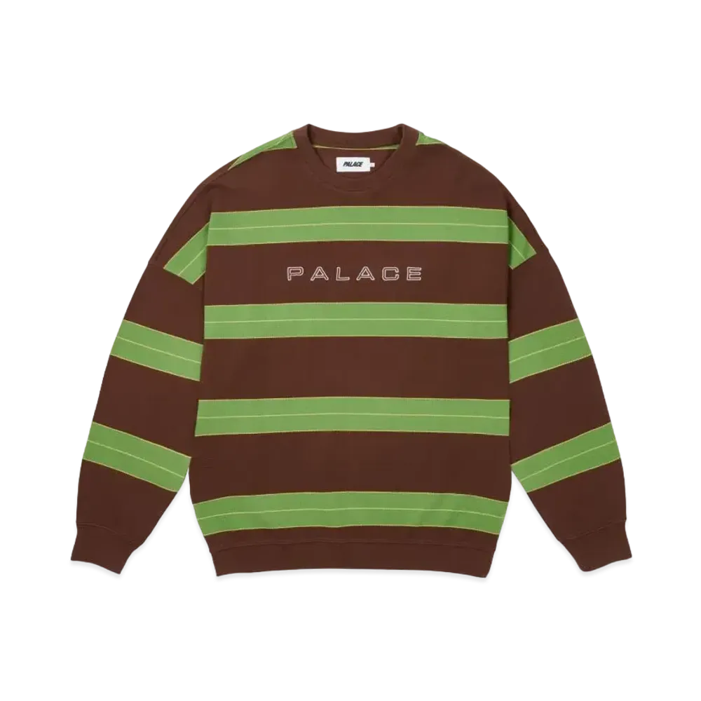 PALACE Relax Stripe Crew "Brown"