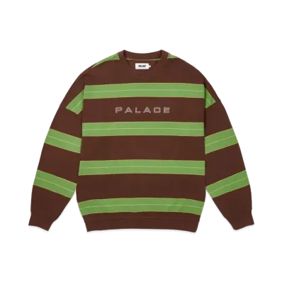 PALACE Relax Stripe Crew "Brown"