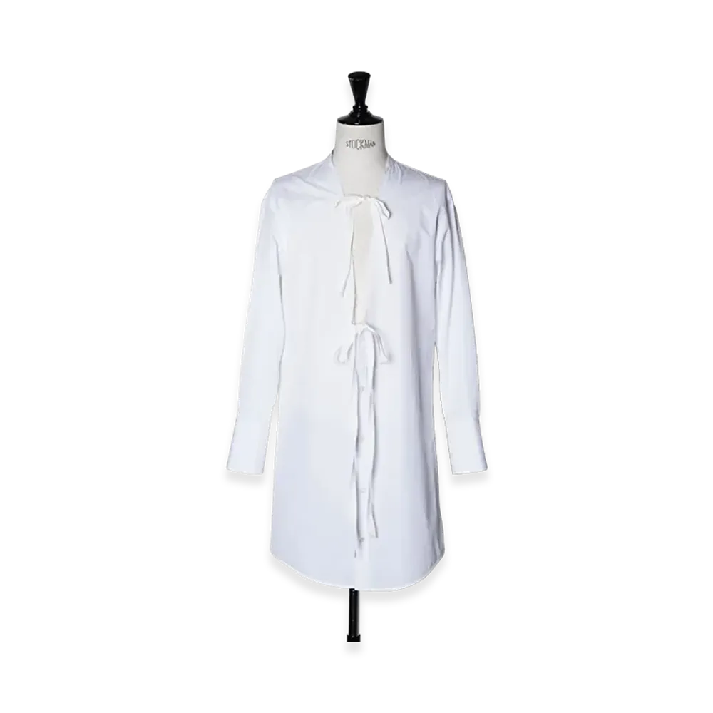 Maison Margiela No Collar Code/Button Vareuse Shirts "White"