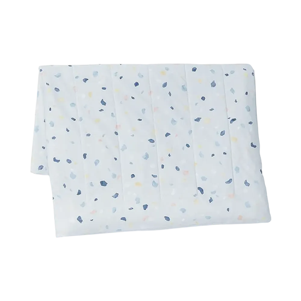 GELATO PIQUE Sleep Terrazzo Pattern Antibacterial Treatment Cool Touch Sensation Soft Reversible Blanket "Blue"