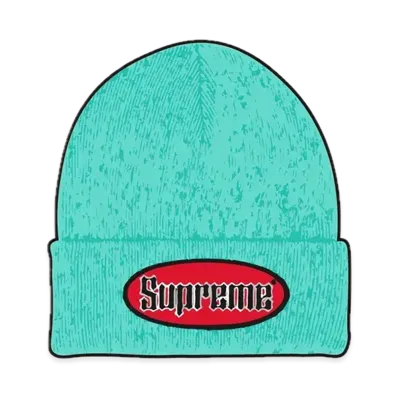 Supreme Oval Patch Beanie "Turquoise"