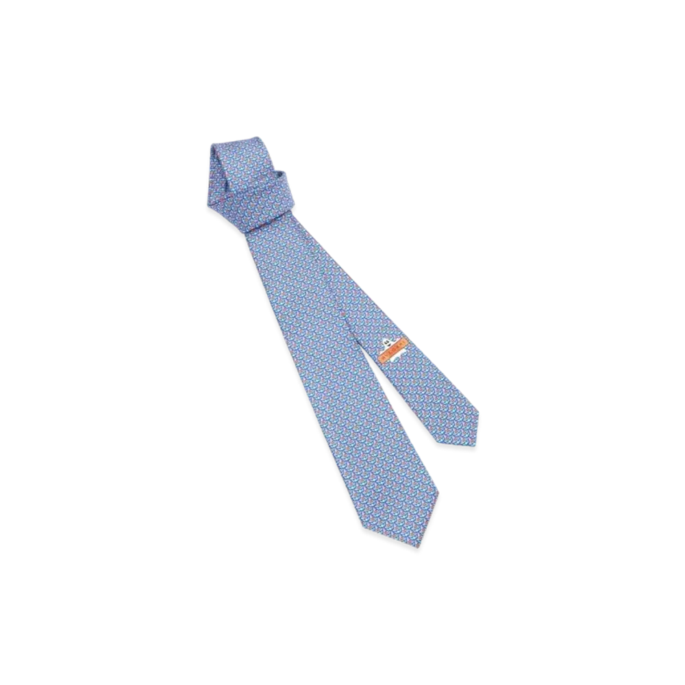 BVLGARI Pictorial Tie "Purple"