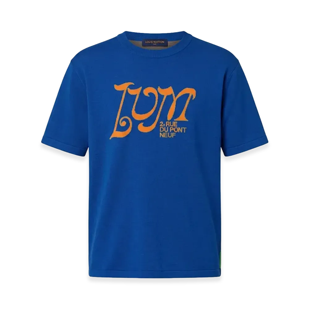 Louis Vuitton LVM Intarsia Crewneck Knit T-Shirt "Blue"