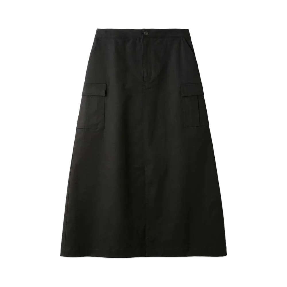 Barbour Japan Limited Maxi-Length Cargo Skirt "Black"